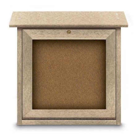 United Visual Products Outdoor Enclosed Combo Board, 48"x36", Black Frame/Burgundy & Cobalt UVCB4836ODB-BURGUN-COBACC